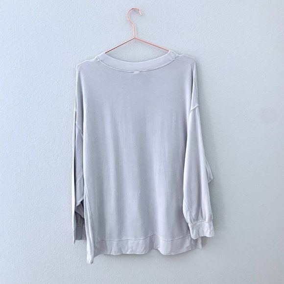 Joy Lab Women's Grey Purple Long Sleeve Tee Size Medium - Picture 4 of 4